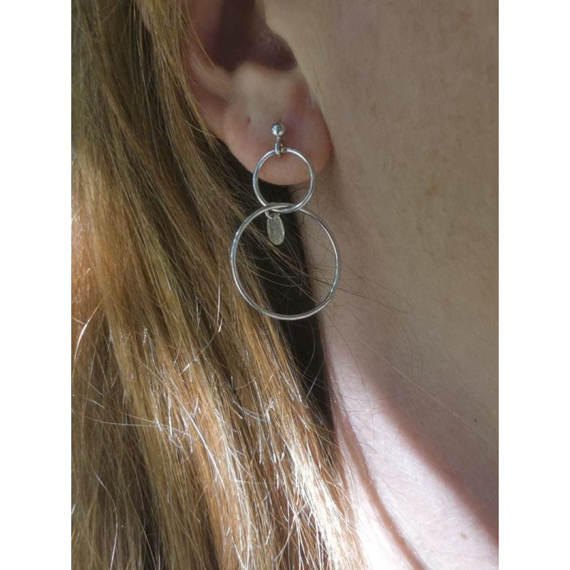 Jenny Boucles d'Oreilles Argent Kookouli