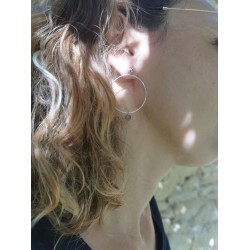 Sacha Boucles d'Oreilles Créoles Argent Kookouli