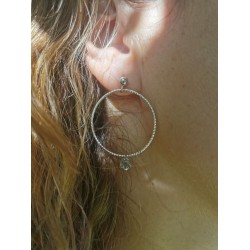 Sacha Boucles d'Oreilles Créoles Argent Kookouli